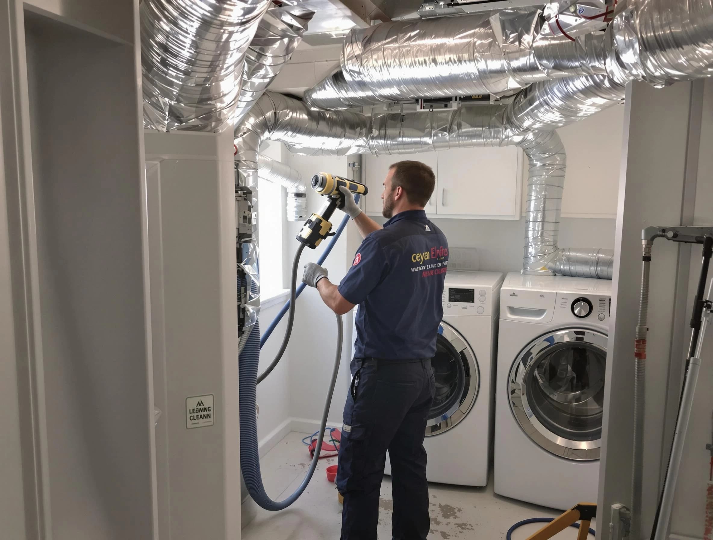Midvale Dryer Vent Cleaning specialist using advanced equipment for thorough duct cleaning in Midvale