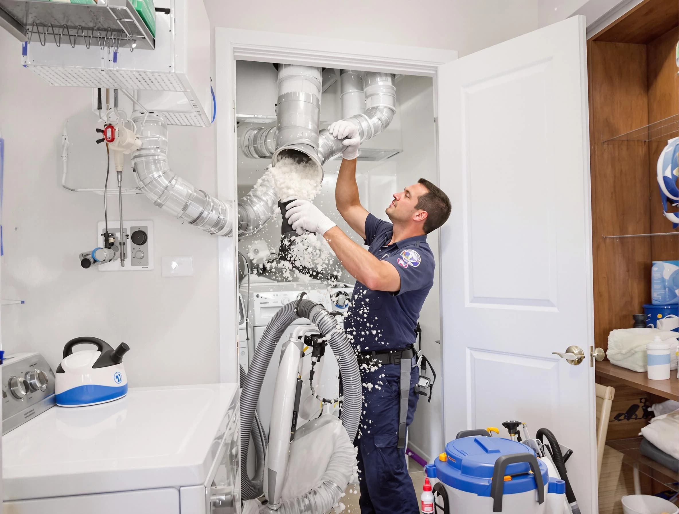 Midvale Dryer Vent Cleaning technician delivering thorough residential dryer vent cleaning service in Midvale