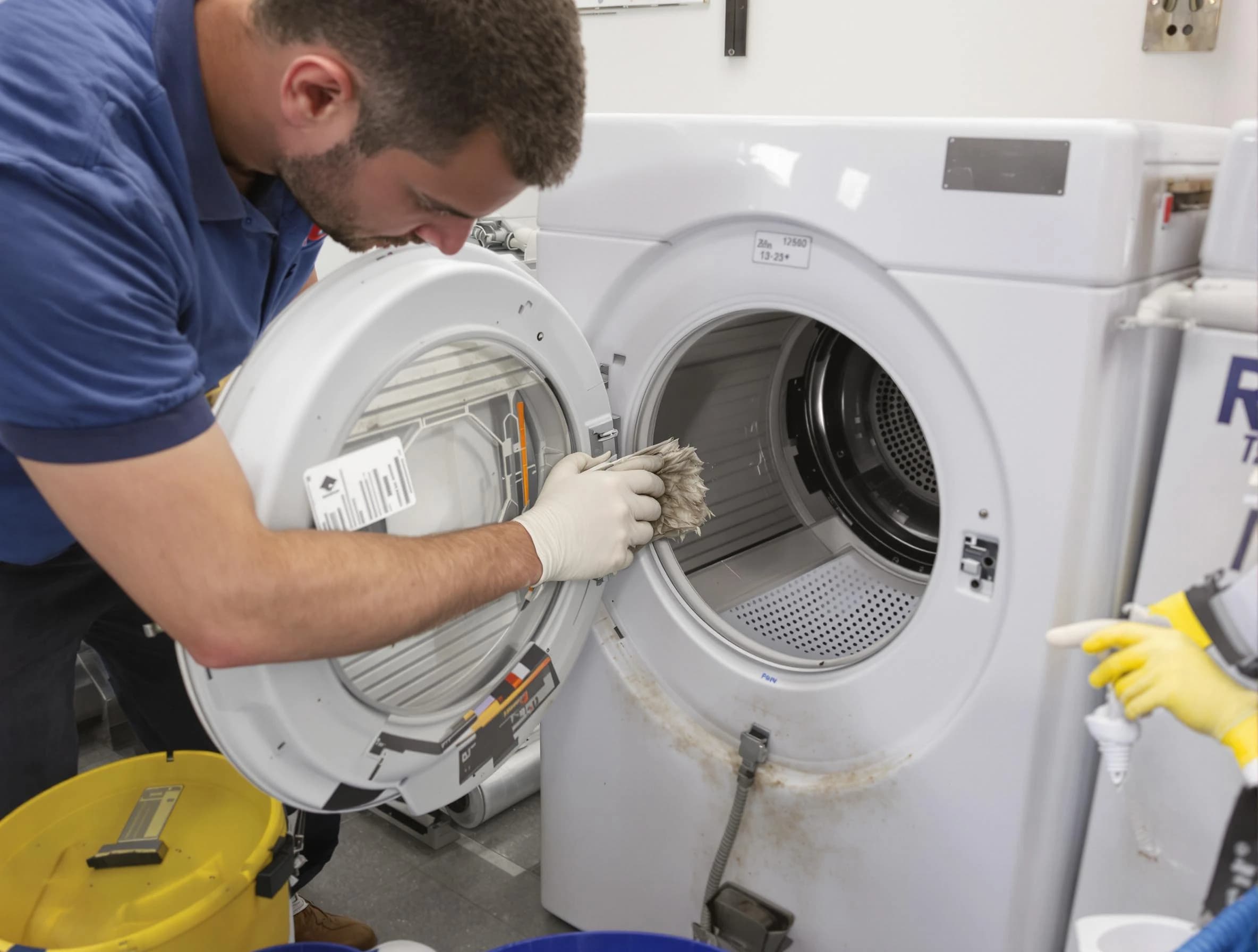 Midvale Dryer Vent Cleaning specialist performing detailed lint trap cleaning service in Midvale