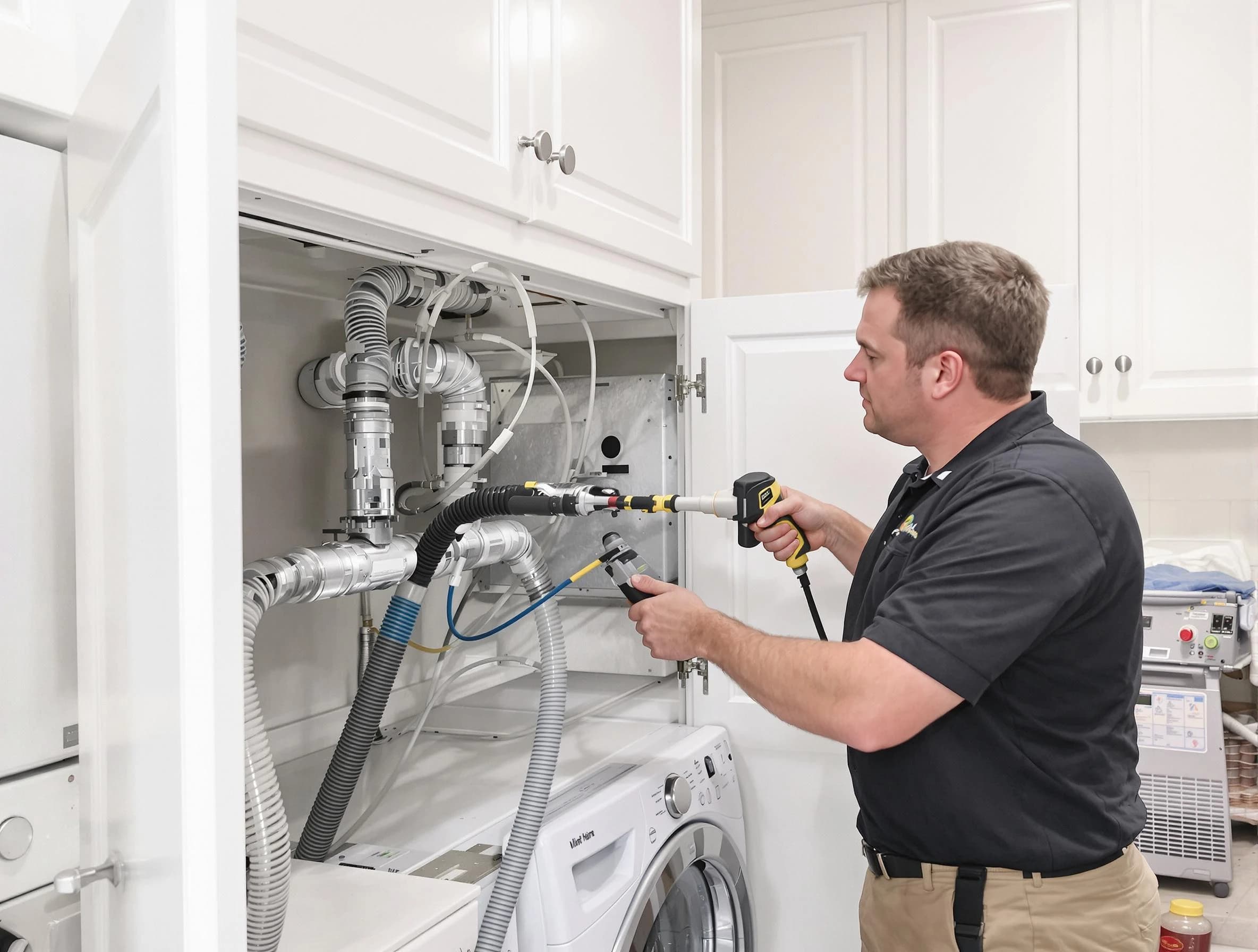 Midvale Dryer Vent Cleaning professional removing severe blockage from a clogged dryer vent in Midvale